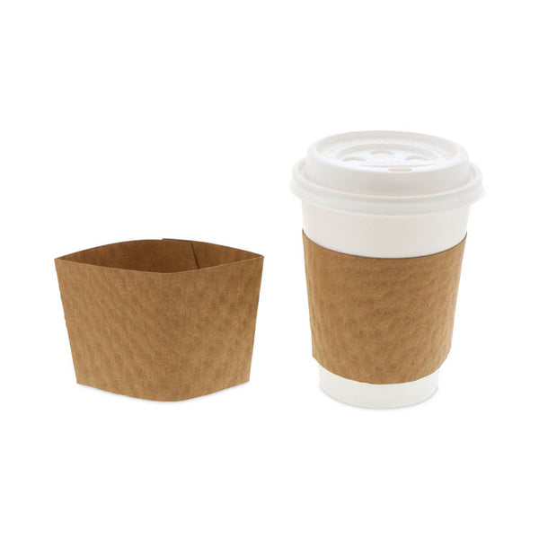 Pactiv Evergreen Hot Cup Sleeve, Fits 10 oz to 24 oz Cups, Brown, 1,000/Carton (PCTDSLVBRN)