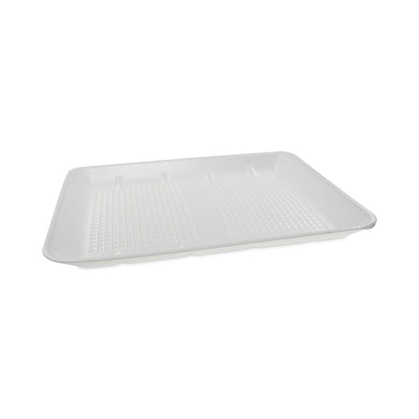 Pactiv Evergreen Supermarket Tray, #1014 Family Pack Tray, 13.88 x 9.88 x 1, White, Foam, 100/Carton (PCTHTF110140000) Case of 100