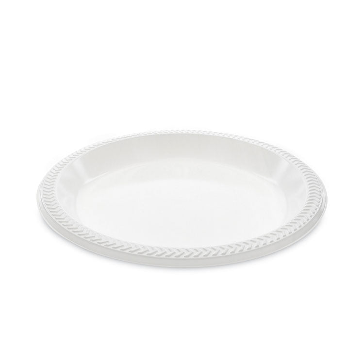 Pactiv Evergreen Meadoware Impact Plastic Dinnerware, Plate, 10.25" dia, White, 500/Carton (PCTMI10)