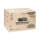Pactiv Evergreen Newspring VERSAtainer Microwavable Containers, 16 oz, 6" Diameter, Black/Clear, Plastic, 150/Carton (PCTNC718B) Case of 150