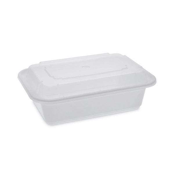Pactiv VERSAtainers, White/Clear, 24 oz, 5 x 7.25 x 2.63, 150/Carton (PCTNC838) Case of 150
