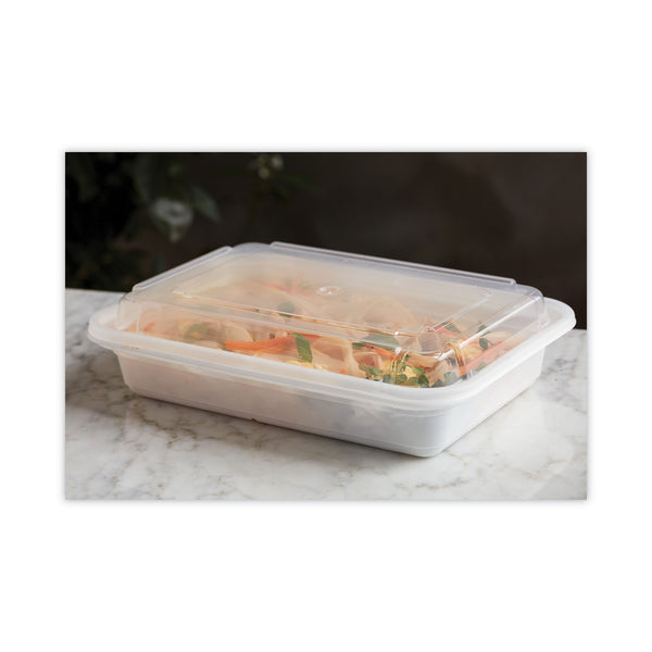 Pactiv VERSAtainers, White/Clear, 24 oz, 5 x 7.25 x 2.63, 150/Carton (PCTNC838) Case of 150