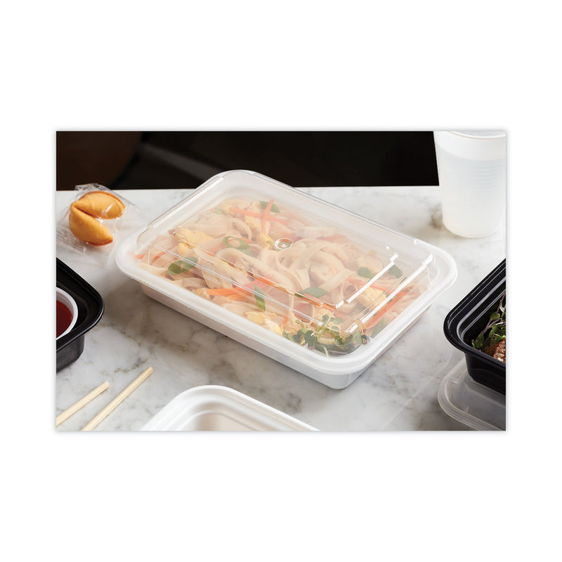Pactiv VERSAtainers, White/Clear, 24 oz, 5 x 7.25 x 2.63, 150/Carton (PCTNC838) Case of 150