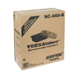 Pactiv Evergreen Newspring VERSAtainer Microwavable Containers, 28 oz, 7.25 x 5 x 1.5, Black Base/Clear Lid, Plastic, 150/Carton (PCTNC868B) Case of 150
