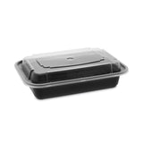 Pactiv Evergreen Newspring VERSAtainer Microwavable Containers, 16 oz, 5 x 7.25 x 1.5, Black/Clear, Plastic, 150/Carton (PCTNC8168B) Case of 150