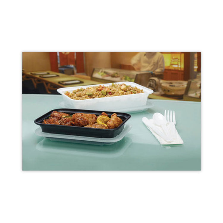Pactiv Evergreen Newspring VERSAtainer Microwavable Containers, 16 oz, 5 x 7.25 x 1.5, Black/Clear, Plastic, 150/Carton (PCTNC8168B) Case of 150