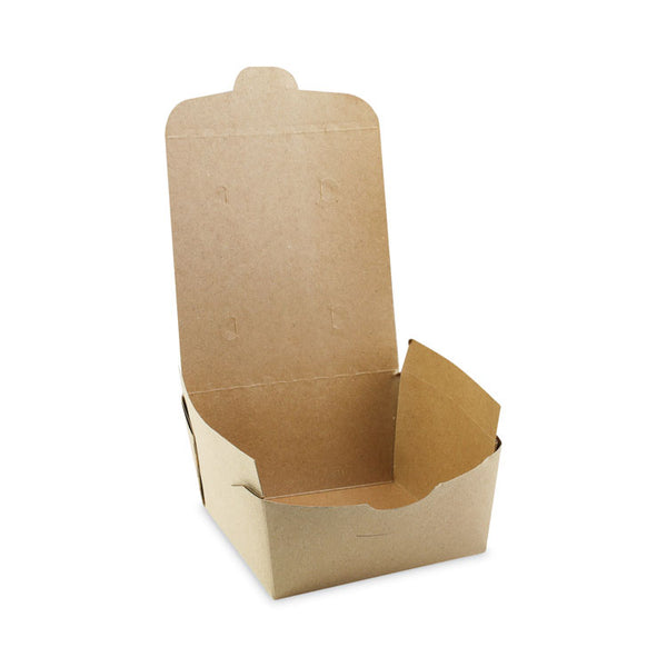 Pactiv Evergreen EarthChoice OneBox Paper Box, 37 oz, 4.5 x 4.5 x 2.5, Kraft, 312/Carton (PCTNOB01KEC) Case of 312