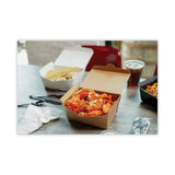 Pactiv Evergreen EarthChoice OneBox Paper Box, 37 oz, 4.5 x 4.5 x 2.5, Kraft, 312/Carton (PCTNOB01KEC) Case of 312