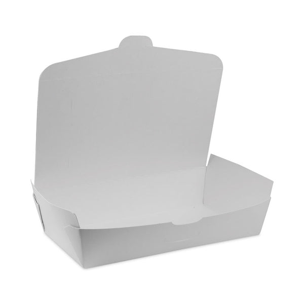 Pactiv Evergreen EarthChoice OneBox Paper Box, 55 oz, 9 x 4.85 x 2, White, 100/Carton (PCTNOB02W) Case of 100