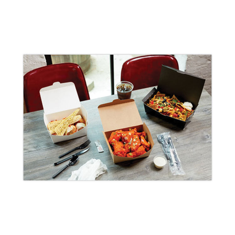 Pactiv Evergreen EarthChoice OneBox Paper Box, 66 oz, 6.5 x 4.5 x 3.25, Black, 160/Carton (PCTNOB03B) Case of 160