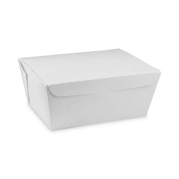 Pactiv Evergreen EarthChoice OneBox Paper Box, 66 oz, 6.5 x 4.5 x 3.25, White, 160/Carton (PCTNOB03W) Case of 160