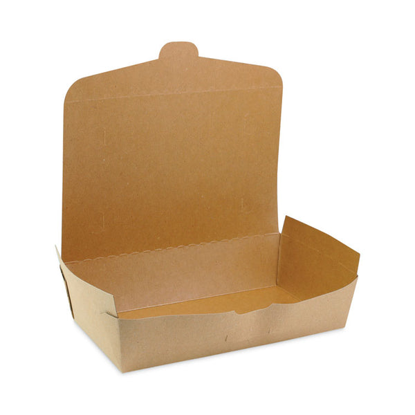 Pactiv Evergreen EarthChoice OneBox Paper Box, 77 oz, 9 x 4.85 x 2.7, Kraft, 162/Carton (PCTNOB04SKEC) Case of 162