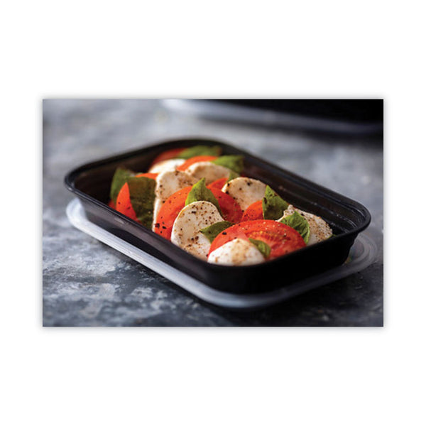 Pactiv Evergreen EarthChoice Versa2Go Microwaveable Container, 27 oz, 8.4 x 5.6 x 1.4, Black/Clear, Plastic, 150/Carton (PCTNV2GRT2786B) Case of 150