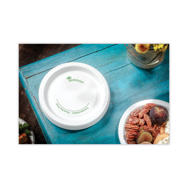 Pactiv Evergreen EarthChoice Pressware Compostable Dinnerware, Plate, 6" dia, White, 750/Carton (PCTPSP06EC)