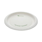 Pactiv Evergreen EarthChoice Pressware Compostable Dinnerware, Plate, 9" dia, White, 450/Carton (PCTPSP09EC) Case of 450