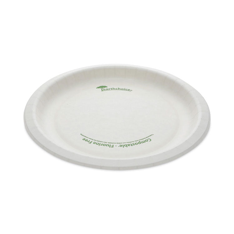 Pactiv Evergreen EarthChoice Pressware Compostable Dinnerware, Plate, 9" dia, White, 450/Carton (PCTPSP09EC)