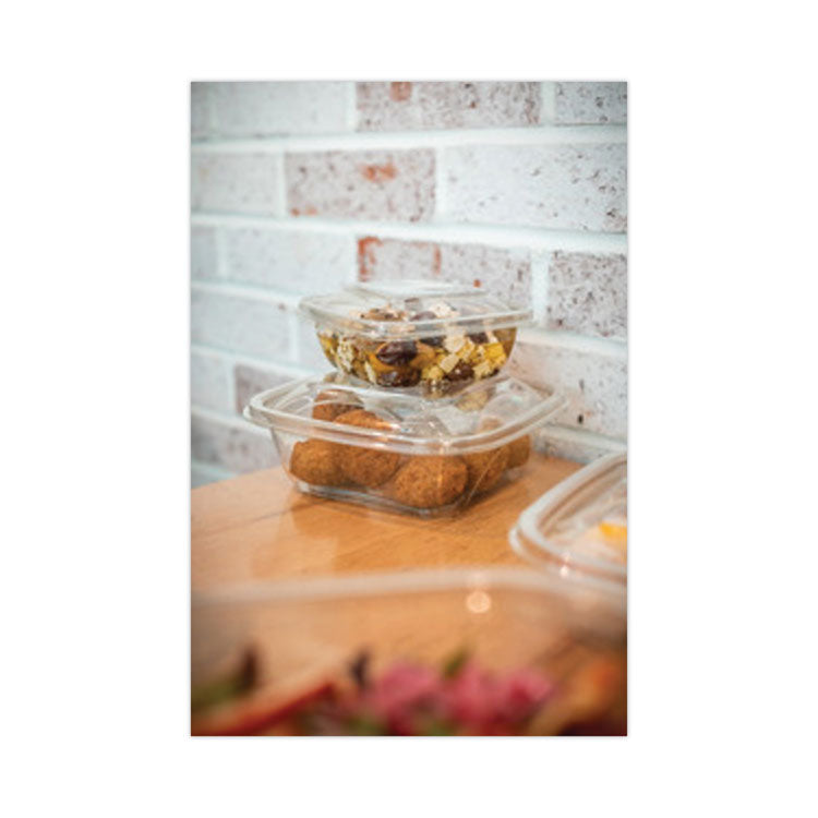 Pactiv Evergreen EarthChoice Square Recycled Bowl, 16 oz, 5 x 5 x 1.75, Clear, Plastic, 504/Carton (PCTSAC0516) Case of 504