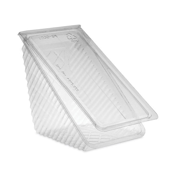 Pactiv Evergreen Plastic Hinged Lid Sandwich Container, 3.25 x 6.5 x 3, Clear, 85/Pack, 3 Packs/Carton (PCTY11334) 3 Packs of 85