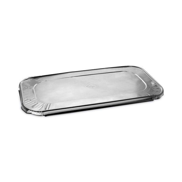 Pactiv Evergreen Aluminum Steam Table Pan Lid, Fits One-Third Size Pan, 6.19 x 12.31 x 0.5, 200/Carton (PCTY116225) Case of 200