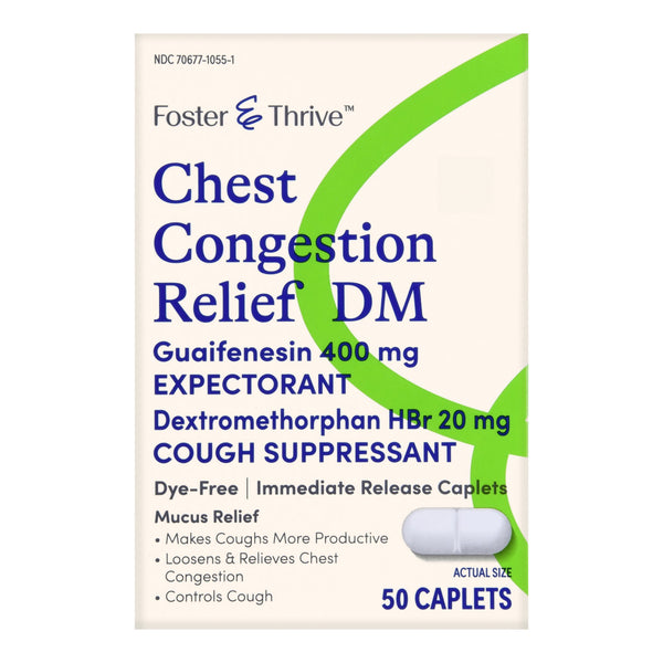 Foster & Thrive™ Cold and Cough Relief 400 mg - 20 mg Strength Tablet 50 per Box (1235099_BX) 50/BX