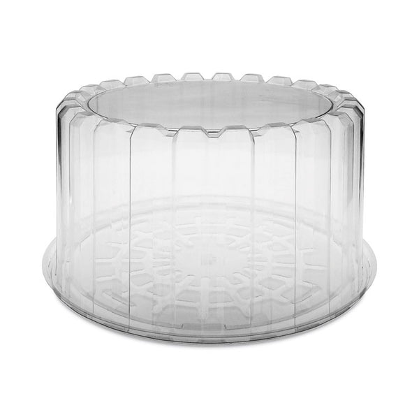 Pactiv Evergreen Plastic Cake Container, Deep 8" Cake Container, 9.25" Diameter x 5"h, Clear, 100/Carton (PCTYCI898010000) Case of 100