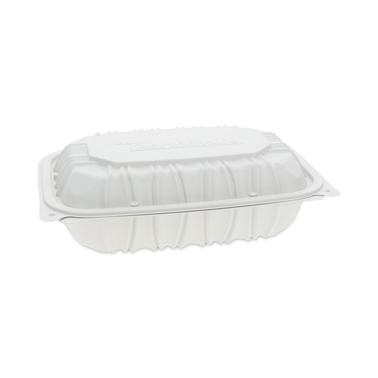 Pactiv Evergreen EarthChoice Vented Microwavable MFPP Hinged Lid Container, 9 x 6 x 2.75, White, Plastic, 170/Carton (PCTYCNW0207) Case of 170