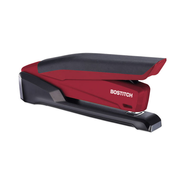 Bostitch® InPower Spring-Powered Desktop Stapler with Antimicrobial Protection, 20-Sheet Capacity, Red/Black (ACI1124)