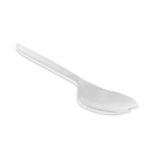 Pactiv Evergreen Fieldware Cutlery, Spork, Mediumweight, White, 1,000/Carton (PCTYFWQWCH)