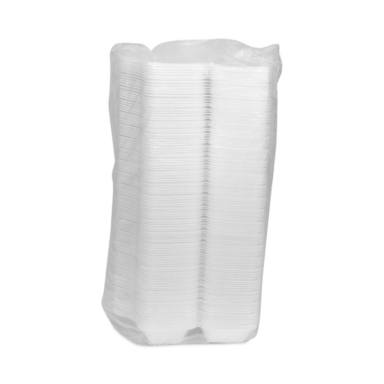 Pactiv Evergreen SmartLock Foam Hinged Lid Container, Medium, 8.75 x 4.5 x 3.13, White, 440/Carton (PCTYHLW01840000) Case of 440
