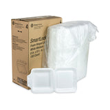 Pactiv Evergreen SmartLock Foam Hinged Lid Container, Medium, 8 x 8 x 3, White, 150/Carton (PCTYHLW08010000) Case of 150