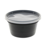 Pactiv Evergreen Newspring DELItainer Microwavable Container, 12 oz, 4.55" Diameter x 2.45"h, Black/Clear, 240/Carton (PCTYL2512B) Case of 240