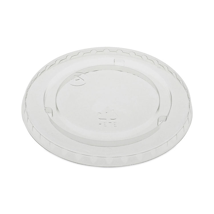 Pactiv Evergreen EarthChoice Strawless RPET Lid, Flat Lid, Fits 9 oz to 20 oz "A" Cups, Clear 1,020/Carton (PCTYLP20CNH)