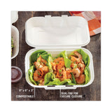 Pactiv Evergreen EarthChoice Bagasse Hinged Lid Container, Dual Tab Lock, 9.1 x 6.1 x 3.3, Natural, Sugarcane, 150/Carton (PCTYMCH00890001) Case of 150