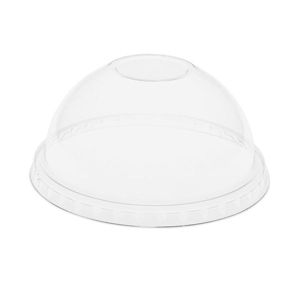 Pactiv Evergreen EarthChoice Strawless RPET Lid, Dome Lid, Clear, Fits 12 oz to 24 oz "B" Cups, Clear, 1,020/Carton (PCTYPDL24CNH) Case of 900