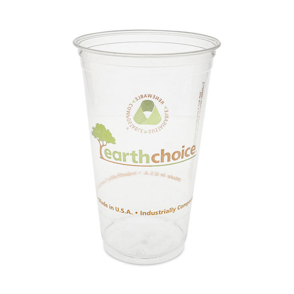 Pactiv Evergreen EarthChoice Compostable Cold Cup, 24 oz, Clear/Printed, 580/Carton (PCTYPLA24CEC) Case of 580