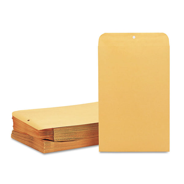 Quality Park™ Clasp Envelope, 28 lb Bond Weight Kraft, #98, Square Flap, Clasp/Gummed Closure, 10 x 15, Brown Kraft, 100/Box (QUA37898) Box of 100