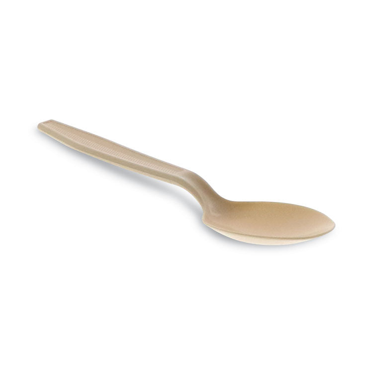 Pactiv Evergreen EarthChoice PSM Cutlery, Heavyweight, Spoon, 5.88", Tan, 1,000/Carton (PCTYPSMSTEC) Case of 1,000