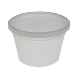 Pactiv Evergreen Newspring DELItainer Microwavable Container, 16 oz, 2 x 2 x 2, Clear, Plastic, 240/Carton (PCTYSD2516) 240 containers and 240 lids