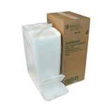 Pactiv Evergreen Foam Hinged Lid Container, Single Tab Lock #205 Utility, 9.19 x 6.5 x 2.75, White, 150/Carton (PCTYTH102050001) Case of 150