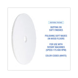 Boardwalk® Polishing Floor Pads, 24" Diameter, White, 5/Carton (BWK4024WHI)