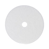 Boardwalk® Polishing Floor Pads, 21" Diameter, White, 5/Carton (BWK4021WHI) Case of 5