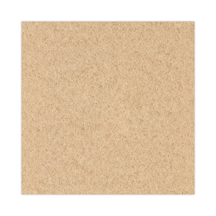 Boardwalk® Burnishing Floor Pads, 20" Diameter, Tan, 5/Carton (BWK4020ULT)