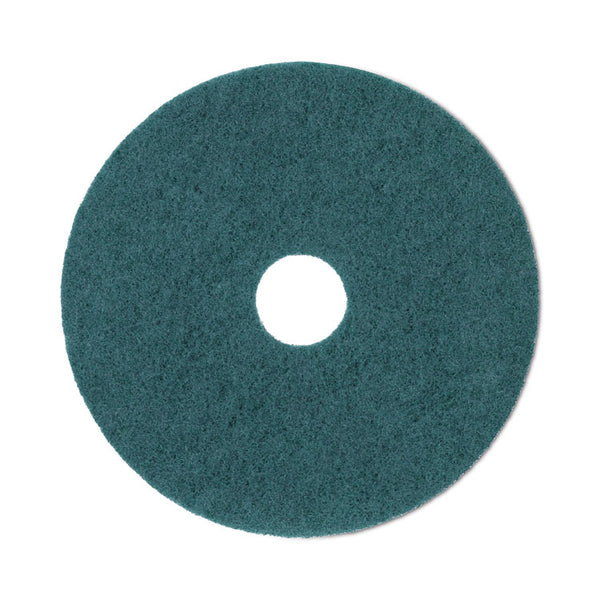 Boardwalk® Heavy-Duty Scrubbing Floor Pads, 20" Diameter, Green, 5/Carton (BWK4020GRE)