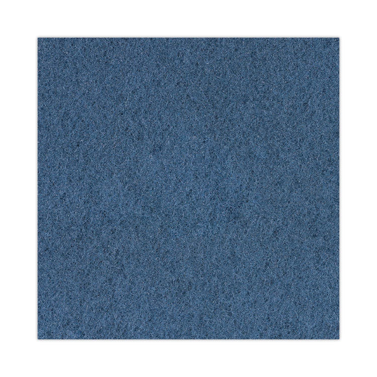 Boardwalk® Scrubbing Floor Pads, 20" Diameter, Blue, 5/Carton (BWK4020BLU)