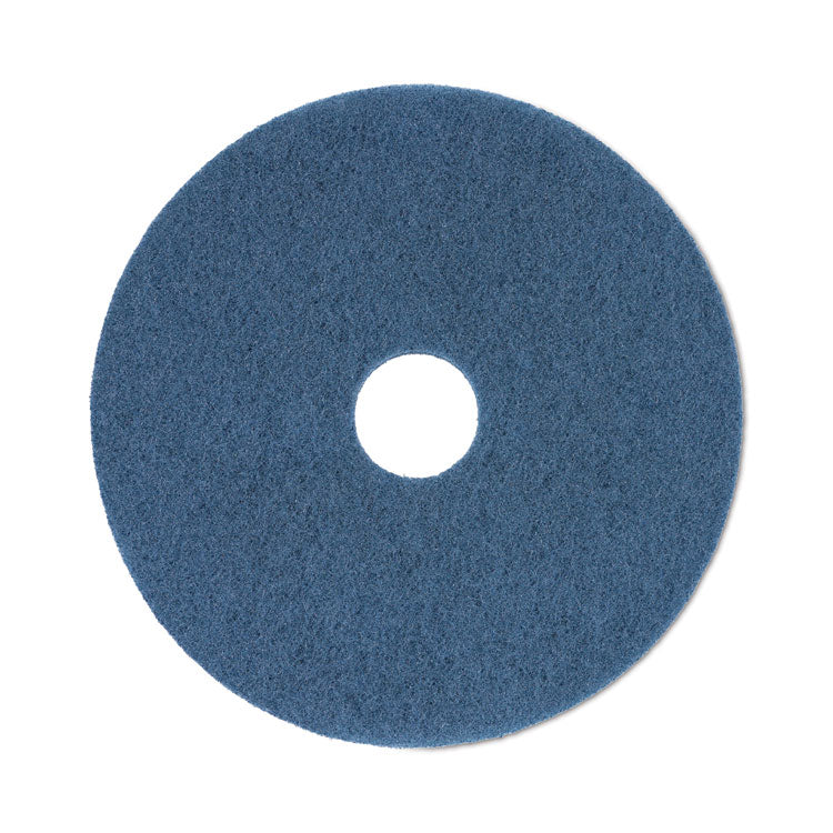 Boardwalk® Scrubbing Floor Pads, 20" Diameter, Blue, 5/Carton (BWK4020BLU)