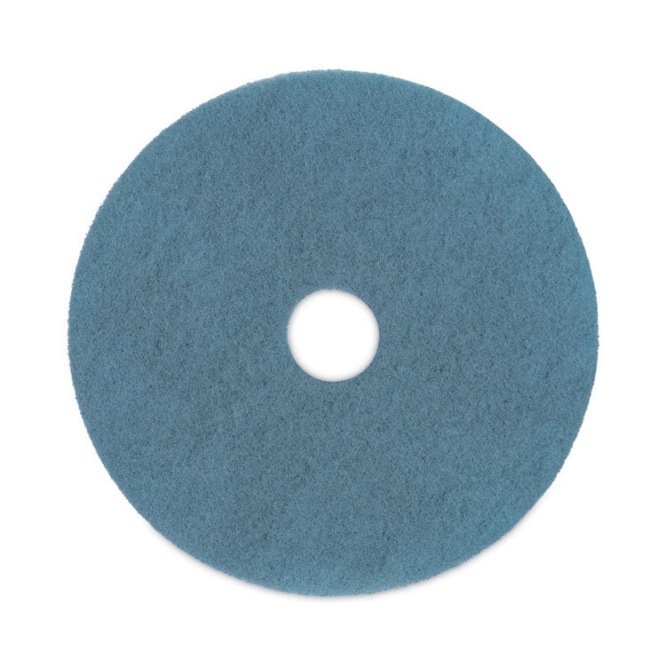 Boardwalk® Burnishing Floor Pads, 20" Diameter, Aqua, 5/Carton (BWK4020AQU)