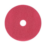 Boardwalk® Buffing Floor Pads, 19" Diameter, Red, 5/Carton (BWK4019RED)