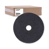 Boardwalk® Stripping Floor Pads, 19" Diameter, Black, 5/Carton (BWK4019BLA) Case of 5