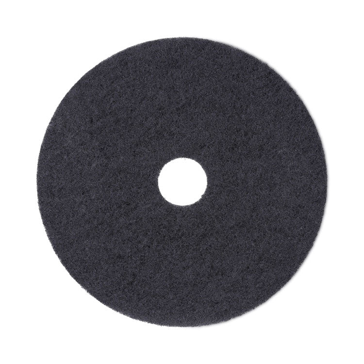 Boardwalk® Stripping Floor Pads, 19" Diameter, Black, 5/Carton (BWK4019BLA) Case of 5