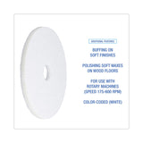 Boardwalk® Polishing Floor Pads, 18" Diameter, White, 5/Carton (BWK4018WHI) Case of 5